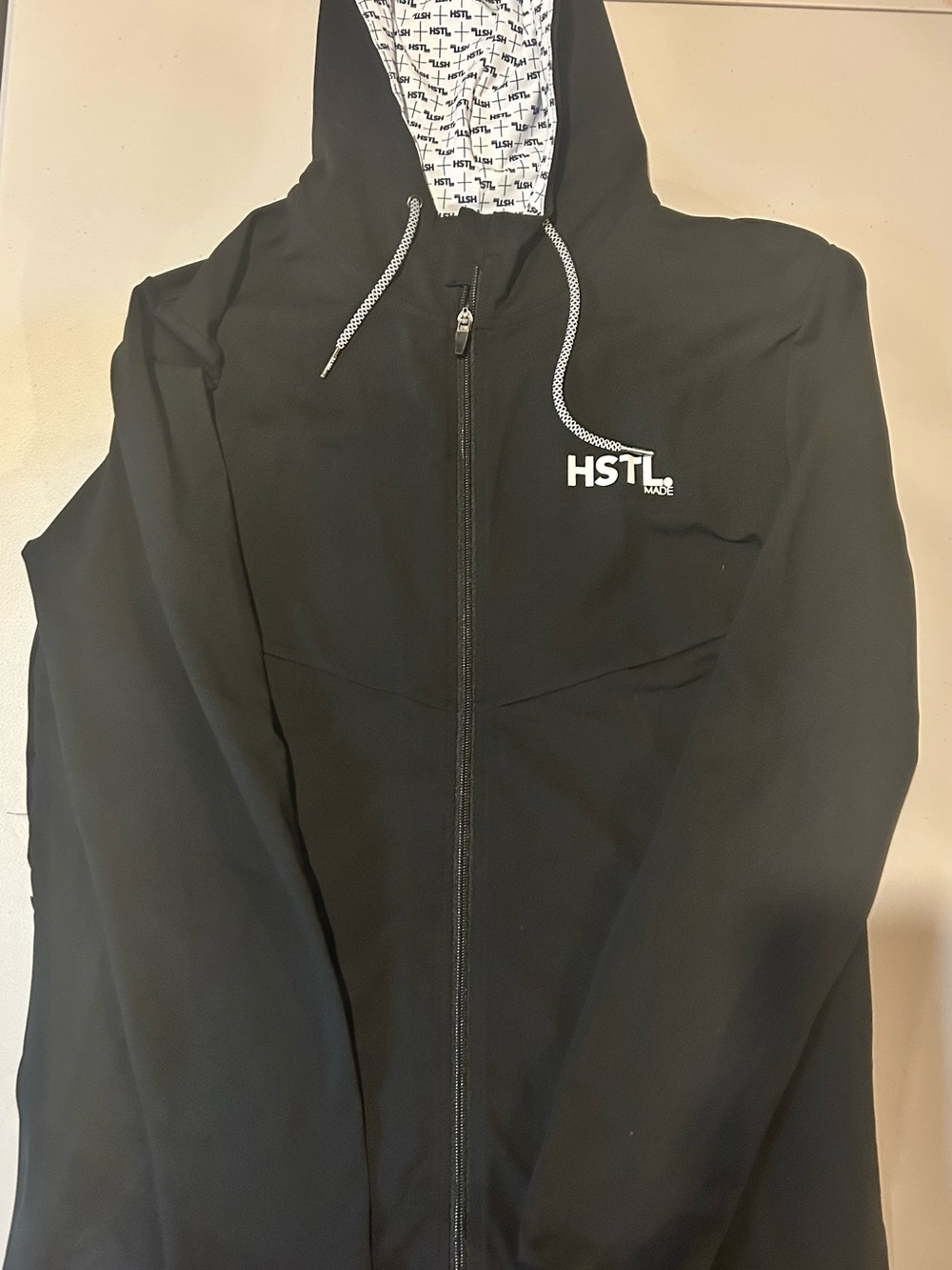 HSTL. Made Black Zip-Up Hoodie with Logo